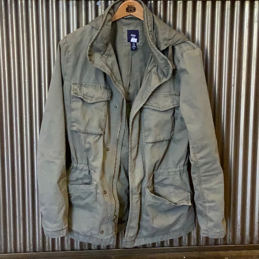 Gap green trench coat